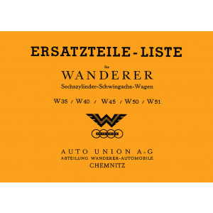 Wanderer W35 W40 W45 W50 W51 Ersatzteilliste