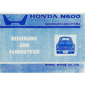 Honda N600 Betriebsanleitung