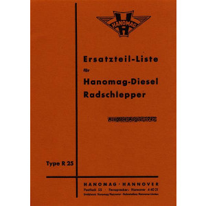 Hanomag R 25 Diesel-Radschlepper Ersatzteilkatalog