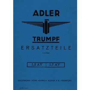 Adler Trumpf 1,5 und 1,7 Liter Ersatzteilkatalog