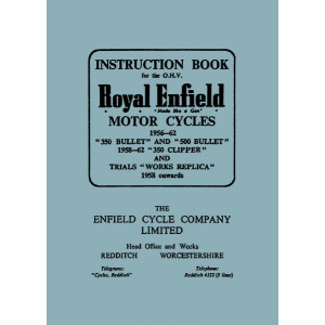 Royal Enfield 350 & 500 Bullet Instruction Book
