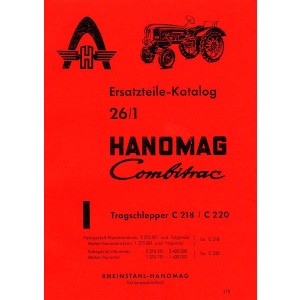 Hanomag Combitrac C 218 / C 220 Ersatzteilkatalog