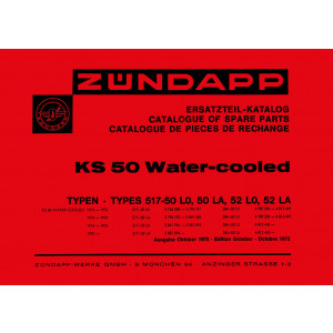 Zündapp KS 50: 517-50 LO, 50 LA, 52 LO, 52 LA Ersatzteilkatalog