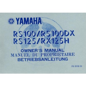 Yamaha RS100 RS100DX RS125 RX125H Betriebsanleitung