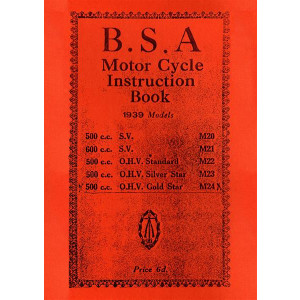 BSA Motorcycle Modelle 500 und 600 ccm, Betriebsanleitung