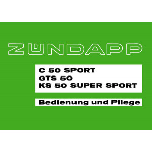 Zündapp C50 Sport GTS50 KS50 Super Sport Betriebsanleitung