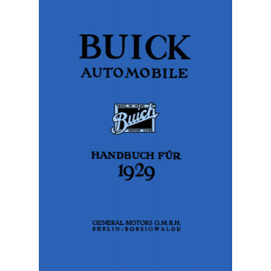 Buick Automobile 1929 Bedienungsanleitung