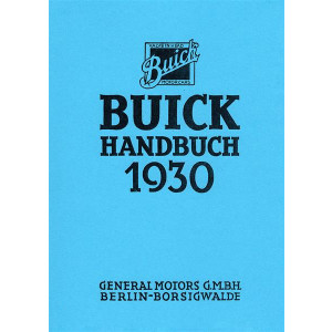 Buick Automobile 1930 Bedienungsanleitung