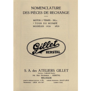 Gillet 350 ccm Modelle 1928/ 1929 Ersatzteilkatalog