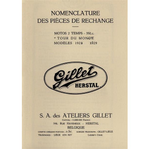 Gillet 350 ccm Modelle 1928/ 1929 Ersatzteilkatalog