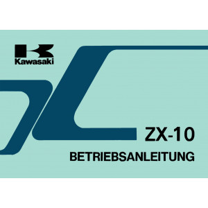 Kawasaki ZX-10 Betriebsanleitung