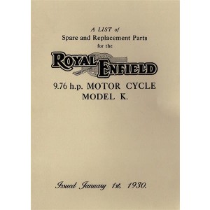Royal Enfield Model K - Spare Parts Catalouge