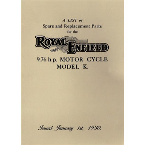 Royal Enfield Model K - Spare Parts Catalouge