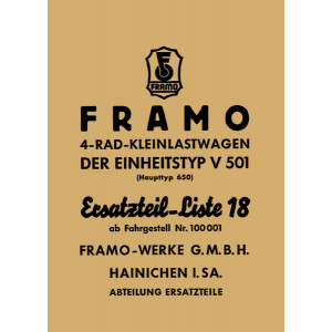 Framo V501 Ersatzteilkatalog