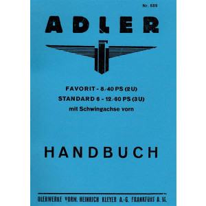 Adler Favorit und Standard 6 Betriebsanleitung