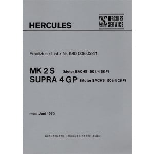 Hercules MK 2S und SUPRA 4 GP Ersatzteilkatalog