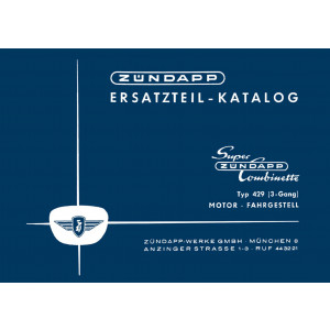 Zündapp Super Combinette Typ 429 Ersatzteilkatalog