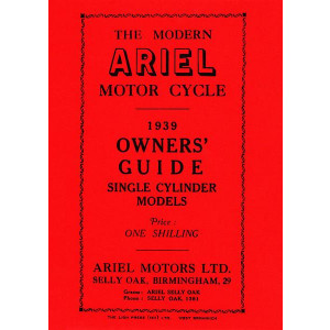 Ariel Motorcycle Single Cylinder Models Owners Manual