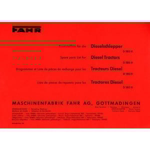 Fahr D180H Diesel-Schlepper Ersatzteilkatalog