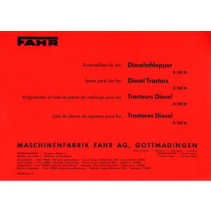 Fahr D180H Diesel-Schlepper Ersatzteilkatalog