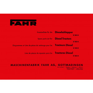 Fahr D180H Diesel-Schlepper Ersatzteilkatalog