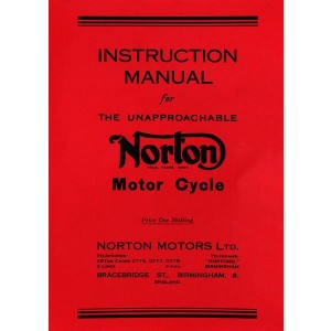 Norton Modelle ca. von 1935-1940: 18/ 19/ 20/ ES2/ 50/ 55/ 16 H und Big Four/ CS1/ CJ/ 30 und 40,  Betriebsanleitung, englisch