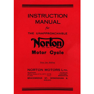 Norton Modelle ca. von 1935-1940: 18/ 19/ 20/ ES2/ 50/ 55/ 16 H und Big Four/ CS1/ CJ/ 30 und 40,  Betriebsanleitung, englisch