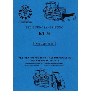 Brandenburger Traktorwerke KT 50 Planiergerät/ Überkopflader, Betriebsanleitung
