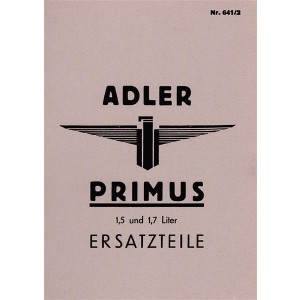 Adler Primus 1,5 ltr / 1,7 ltr Ersatzteilkatalog