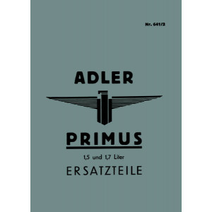 Adler Primus 1,5 ltr / 1,7 ltr Ersatzteilkatalog