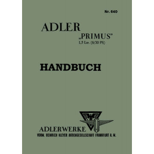 Adler Primus Handbuch