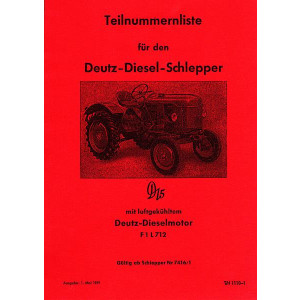 Deutz D15 mit Motor F1 L 712 Ersatzteilkatalog