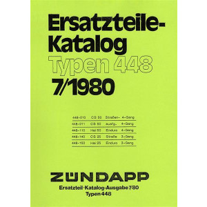 Zündapp Typen 448 Ersatzteilkatalog