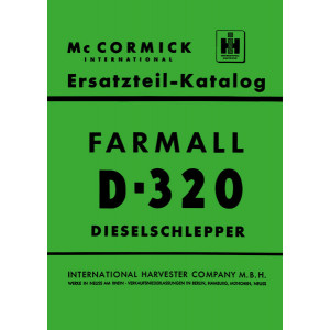 IHC International Harvester Farmall D-320 Ersatzteilkatalog
