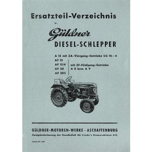 Güldner Diesel-Schlepper A15, AF 15/15H/20/20 S, Ersatzteilkatalog