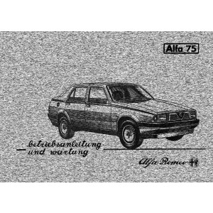 Alfa Romeo 75 Betriebsanleitung