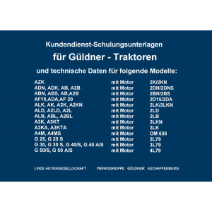 Güldner-Traktoren Kundendienst-Schulungsunterlagen