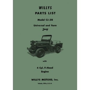 Willys Jeep CJ-3B Parts List