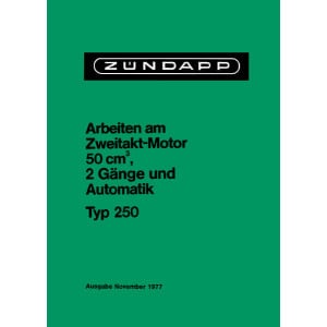Zündapp - Arbeiten am Zweitakt-Motor Typ 250