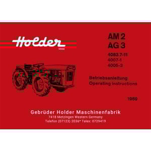 Holder AM2 und AG3 Bedienungsanleitung