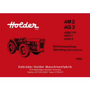 Holder AM2 und AG3 Bedienungsanleitung