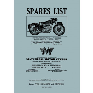 Ersatzteilliste Matchless Clubmann Modelle 1949