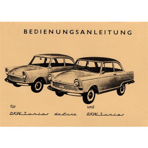 DKW Junior & Junior de Luxe, Bedienungsanleitung