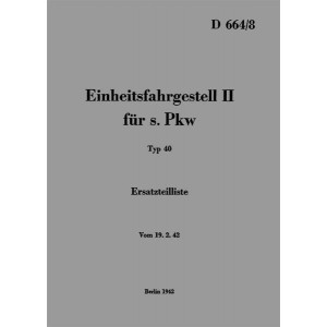 Horch Einheitsfahrgestell Typ 40 Ersatzteilkatalog