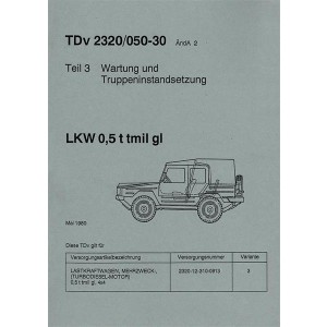 VW Iltis Reparaturanleitung LKW 0,5 t Turbo-Diesel-Motor