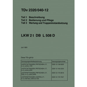 Mercedes-Benz LKW 2t DB L508D Betriebsanleitung