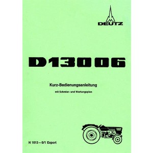 Deutz D13006 Kurz-Bedienungsanleitung