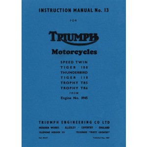 Instruction Manual Triumph Motorcycles