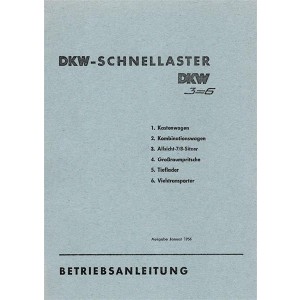 DKW 3=6 Schnelllaster Betriebsanleitung
