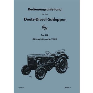 Deutz D25 Bedienungsanleitung